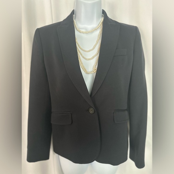 J. Crew Black Blazer Structured Suit Jacket (770)_ - Picture 1 of 12